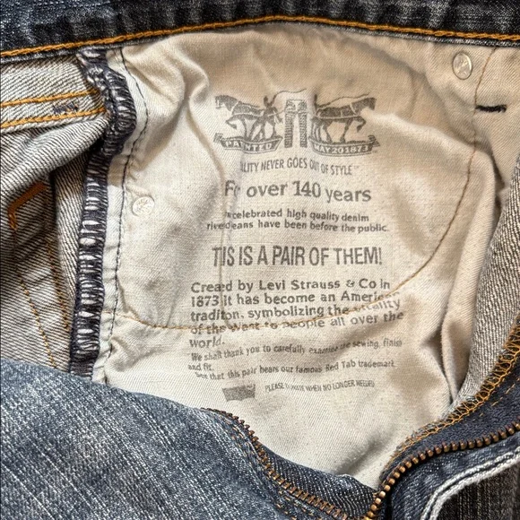 Levi's Men's Denim Straight Jeans - Picture 5 of 6